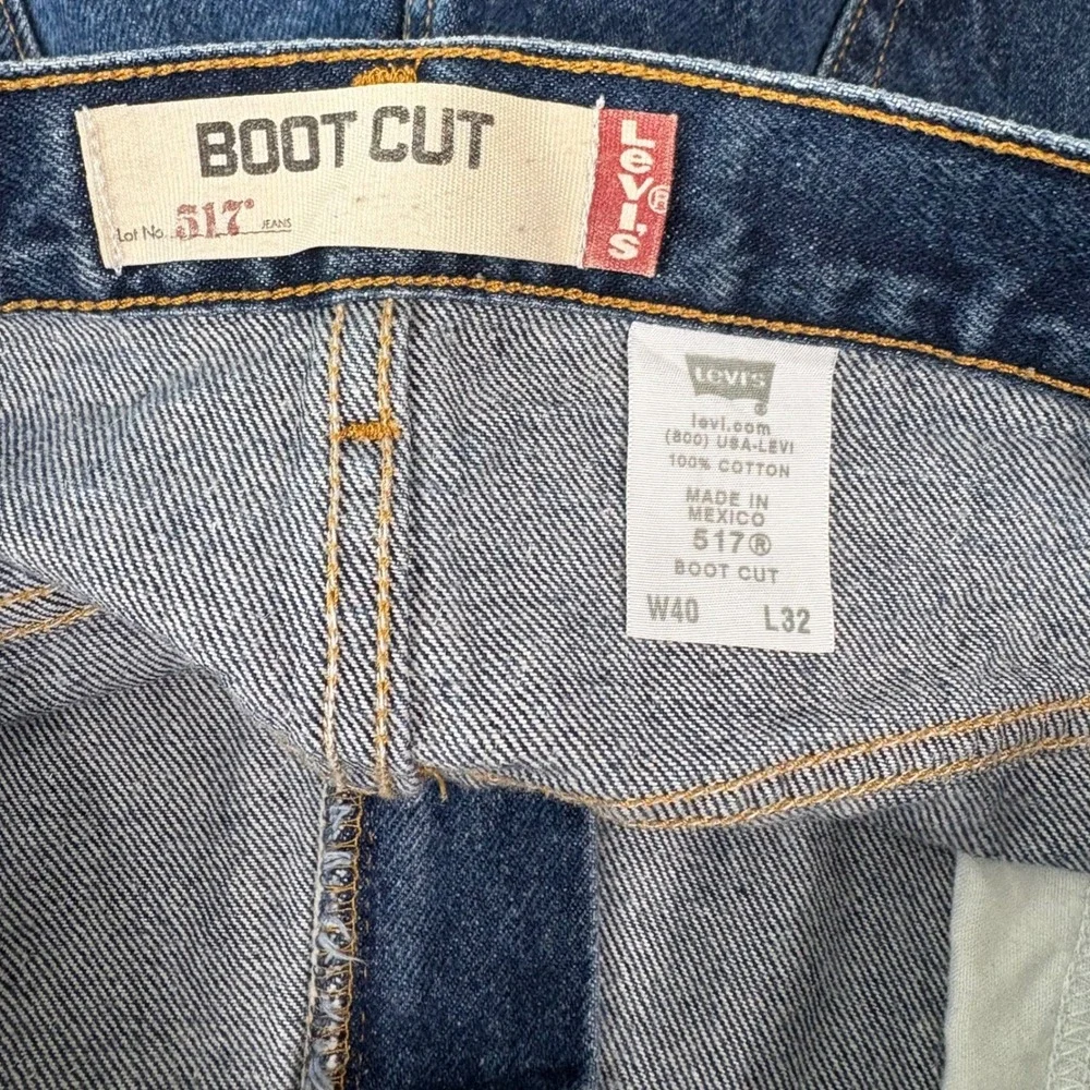 Levi's Jeans Mens 40x32 Blue 517 Bootcut Denim Cotton Classic Western y2k Cowboy